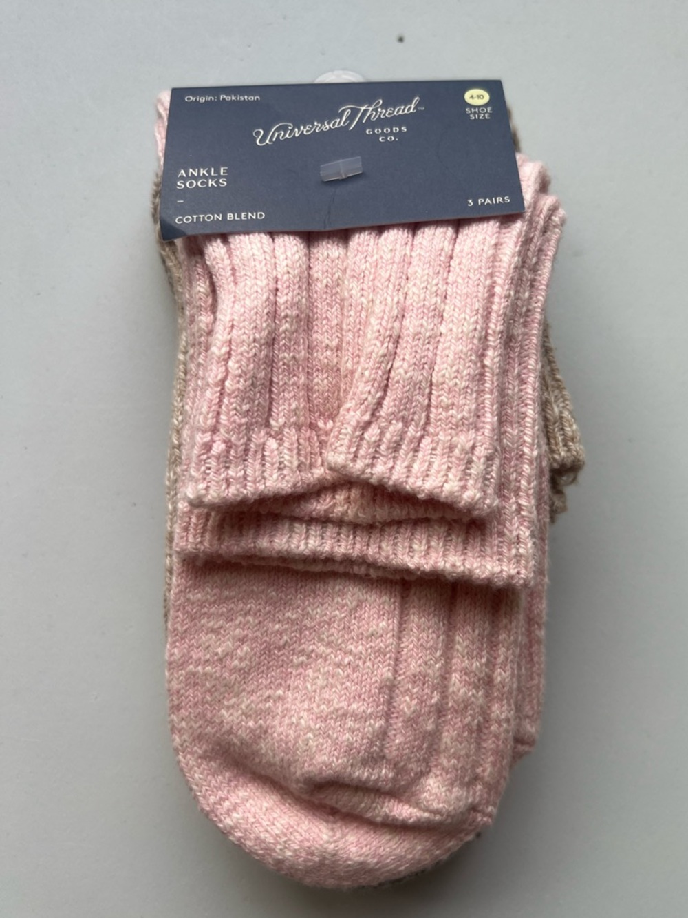 Universal Thread Goods Co. Women's Ankle Socks-(3 pairs) Size 4-10